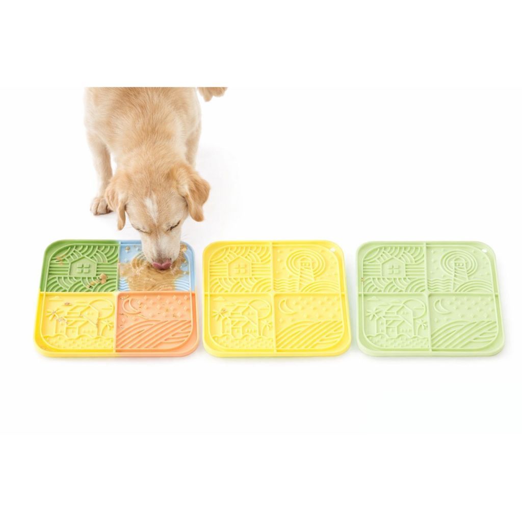 Comedouro Tapete Lamber Lento Ventosa Comida Pastosa Pet Cão Gato
