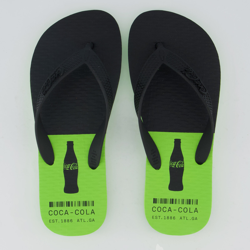 Chinelo Coca Cola Truist Verde e Preto