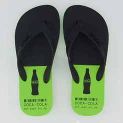 Chinelo Coca Cola Truist Verde e Preto
