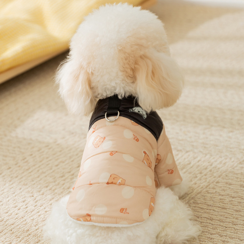 Tração filhote de cachorro roupas para cães outono inverno Teddy Bichon Schnauzer Yorkshire Shiba Inu animal de estimaçã