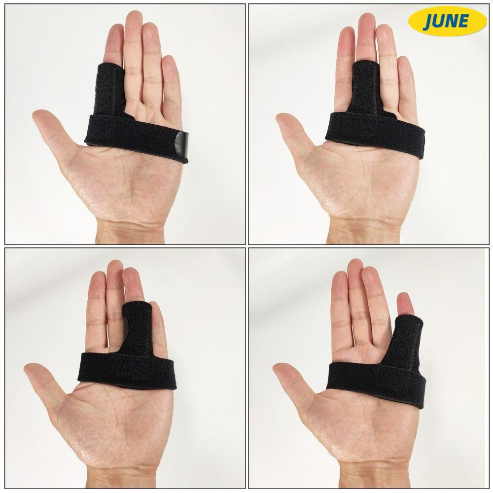 Tala para Dedo em Gatilho June Knuckle, ajustável, azul-preta, feita de metal, alivia a dor, corrige fraturas 9WAV