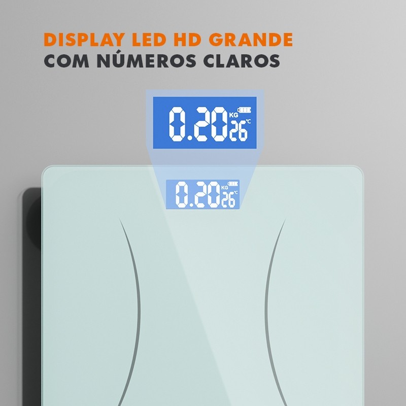 Gaabor Balança Digital até 180kg LED HD Vidro Temperado USB Verde GWS-M01A · foto 2
