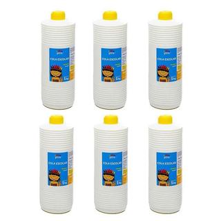 Cola Líquida Branca Escolar 1kg 6 Unidades - Pira