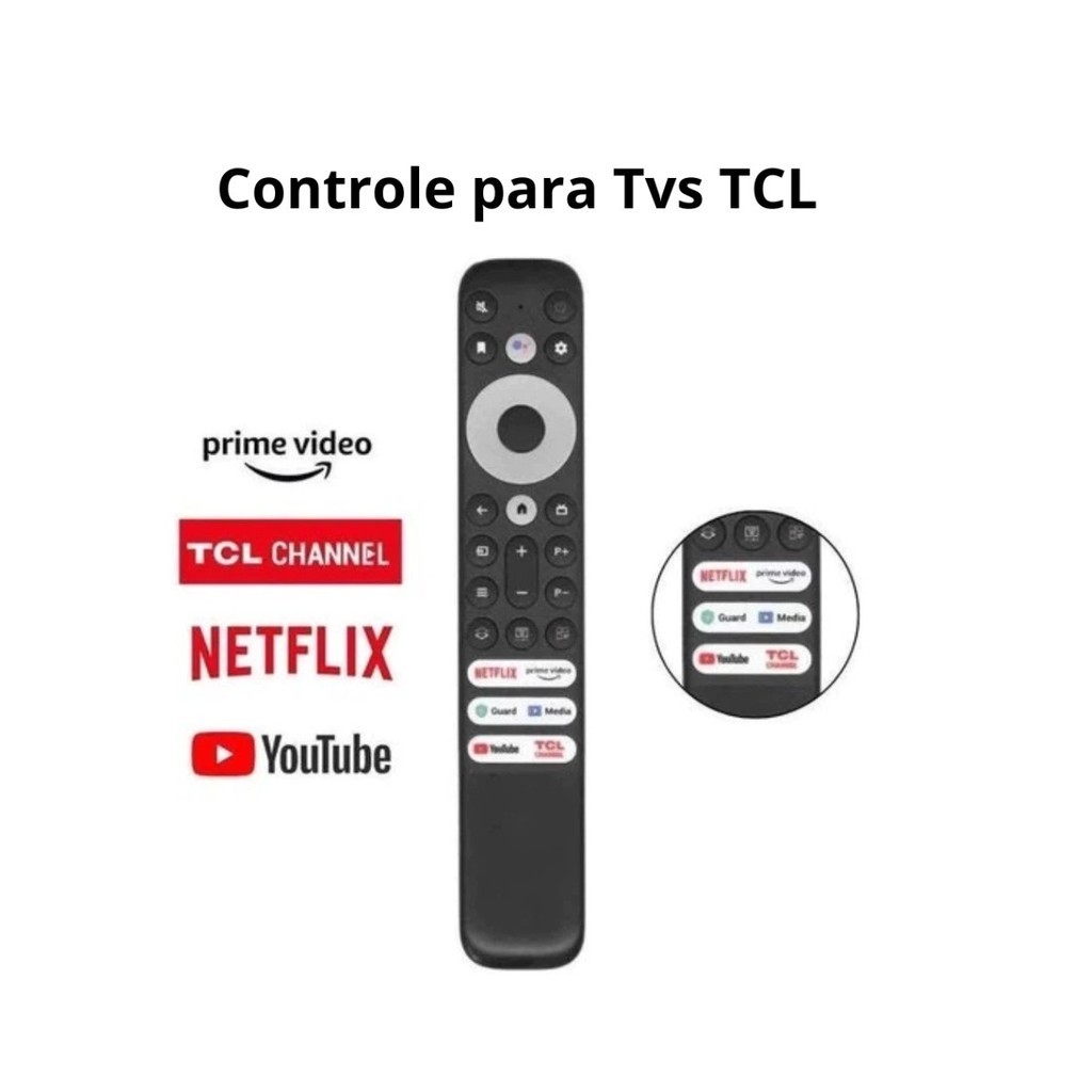 Controle Remoto Para  Smart TV TCL Semp Toshiba Smart 4K