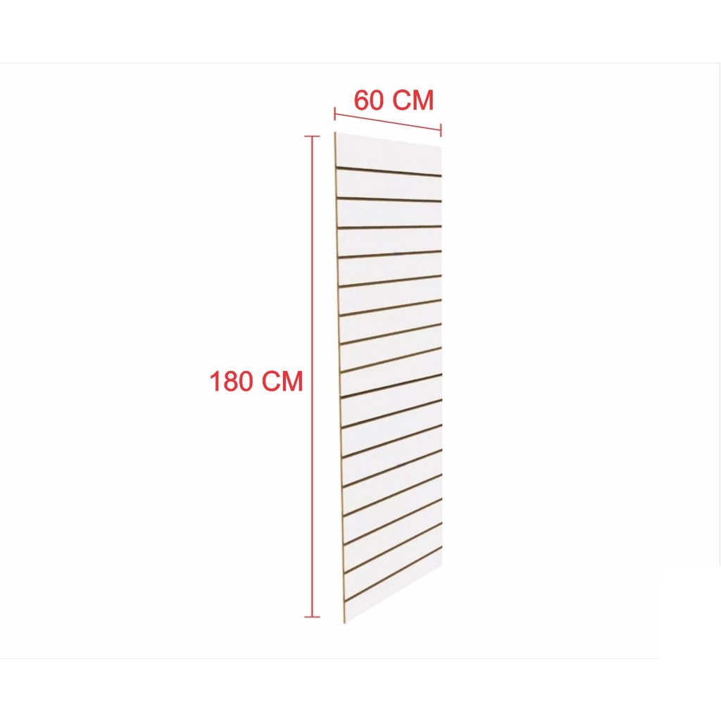 Painel canaletado 180x60 Branco kit placa mdf loja canaletado canelado E-nichos