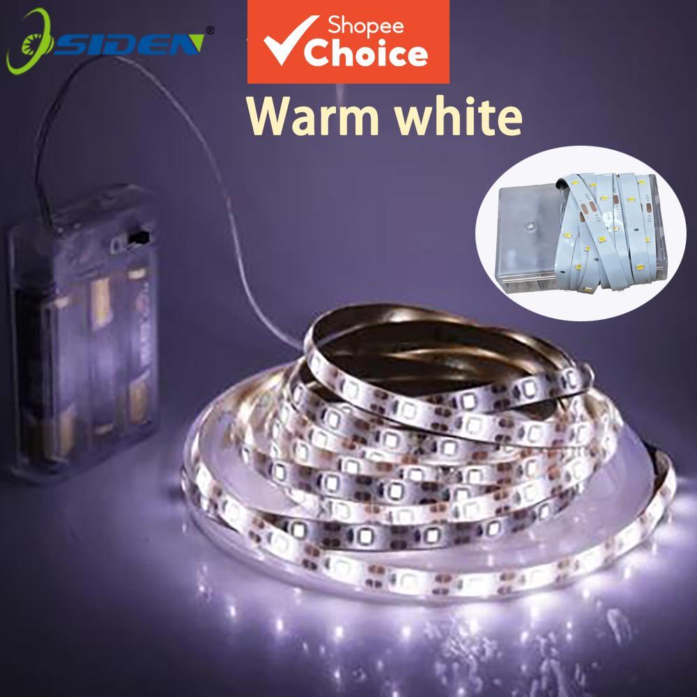  Fita de LED 2835 – iluminação flexível com caixa de pilhas, adequada para escadas, quartos, cozinhas, decorações de TV