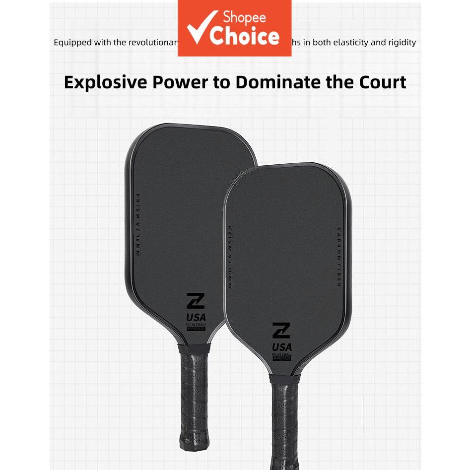 Atualizado Raquete de Pickleball de Fibra de Carbono Cannon, Ultra-Leve, para Ataque e Defesa, Conjunto de Alta