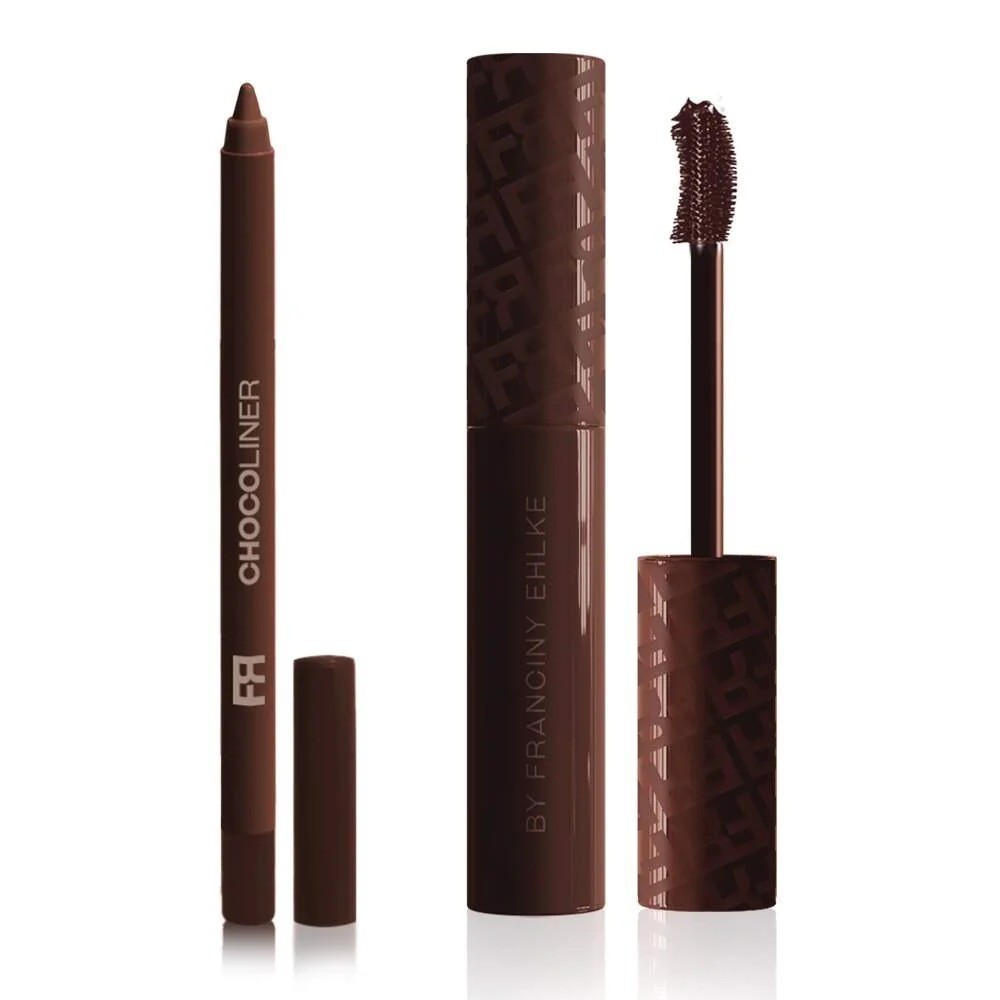 Kit ChocoEyes - Maquiagem Chocolate Para Olhos E Lábios Combo Máscara de Cilios + Lapis Multifuncional
