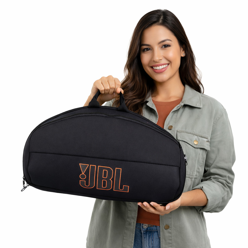 Case Capa Boombox JBL 1 2 3 4 Alça Dupla Estampa Logo Resistente a Respingos de água Interior Macio