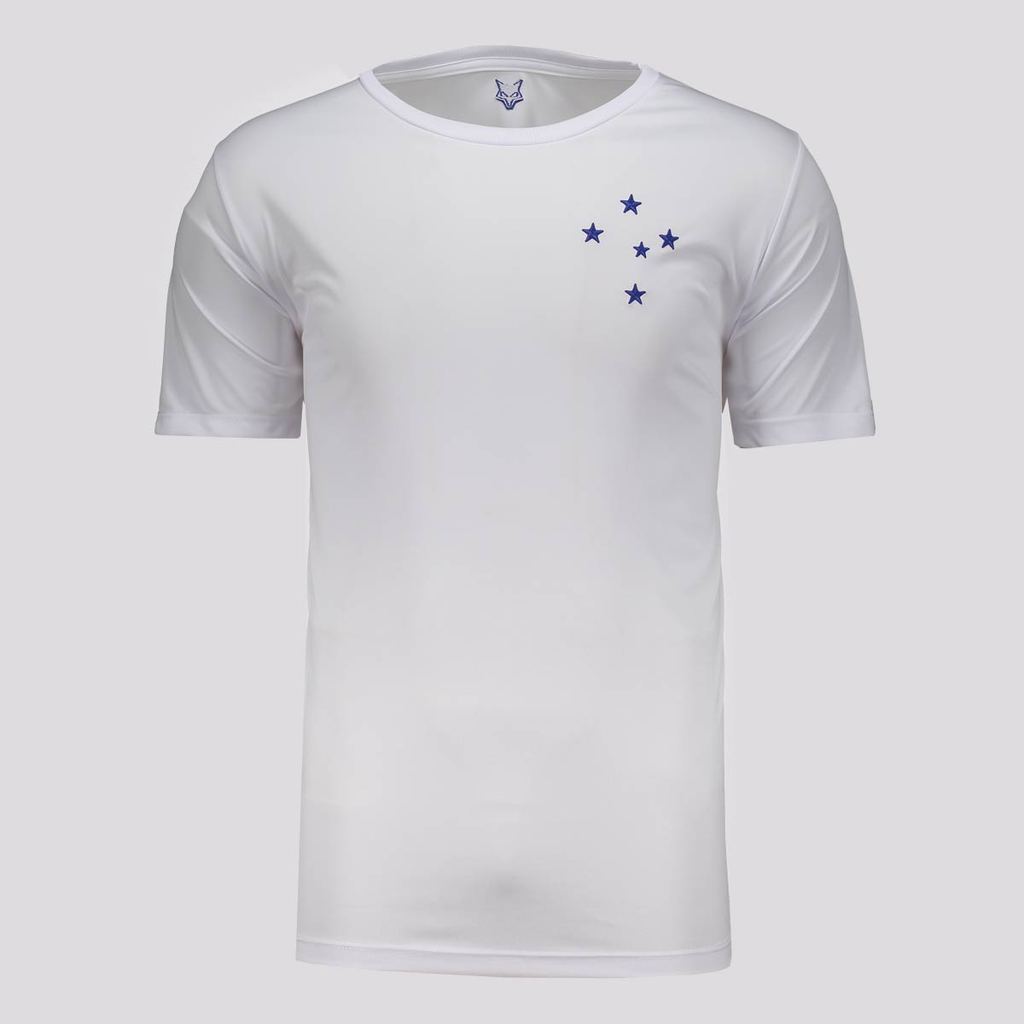 Camisa Cruzeiro Esportiva Branca e Marinho em Oferta na Shopee