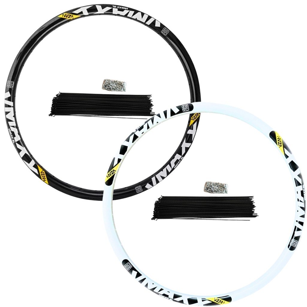 Kit 1 Aro 29 Roda Vzan Vmaxx SL Freio A Disco Com Raios e Niples 36 Furos