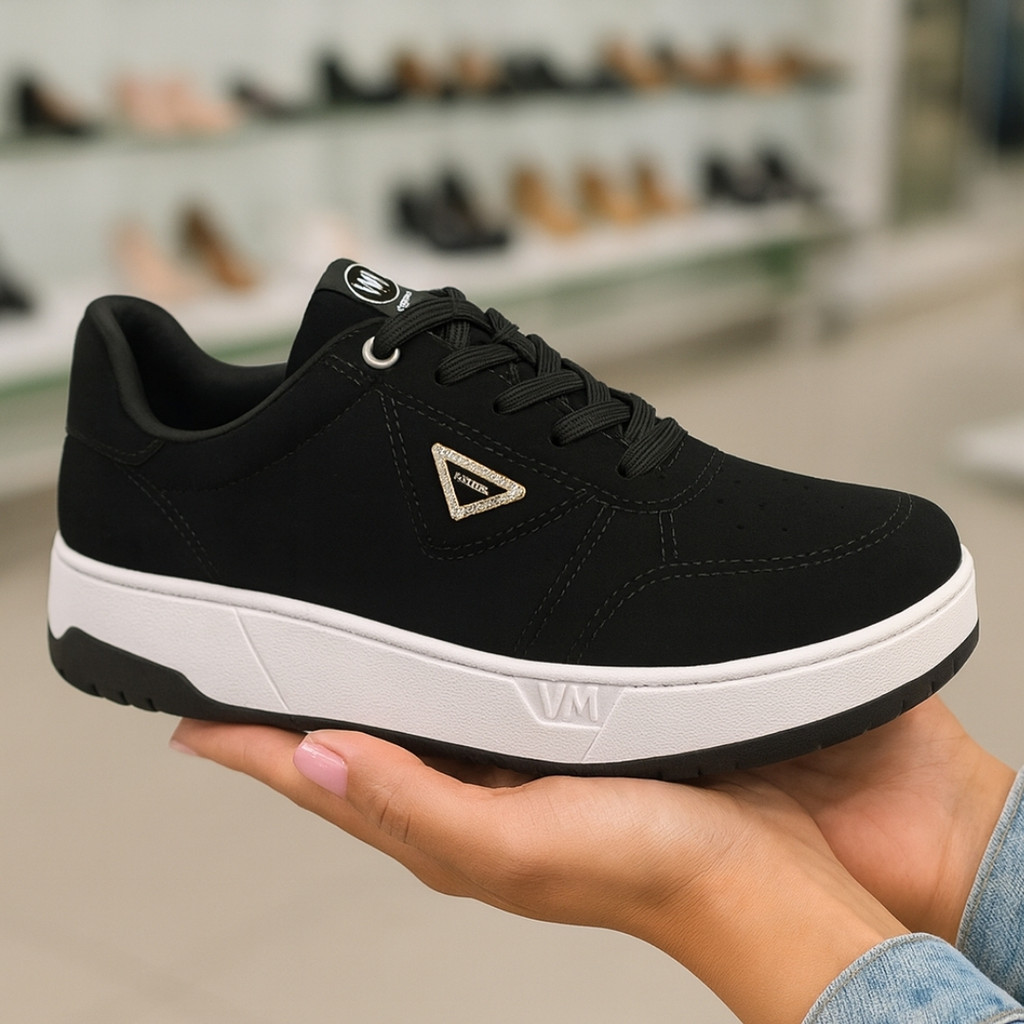 Tênis Via Marte Feminino Casual Confortável Flatform Nobuck Moda Original