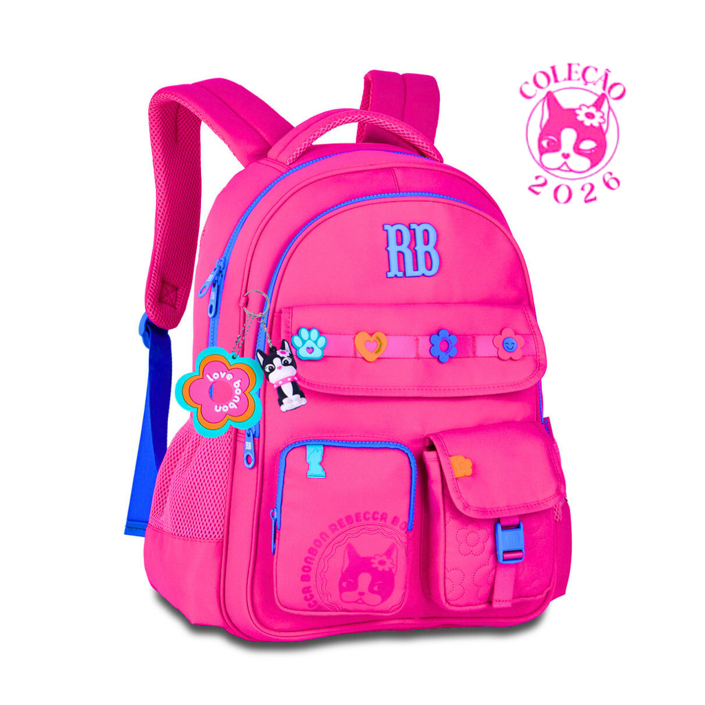 Mochila de Costas Rebecca Bonbon Flower-Clio Style Cor:Rosa em Oferta na Shopee