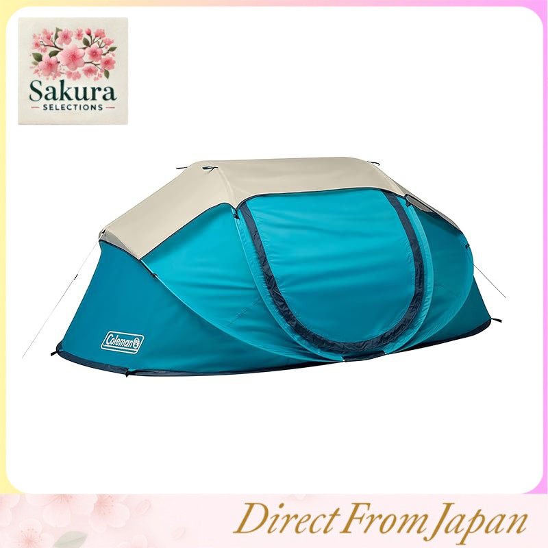 Coleman Pop-up Instant Tent, sets up in 10 seconds, portable & lightweight, for 2/4 people, weather-resistant camping tent with adjustable rainfly.