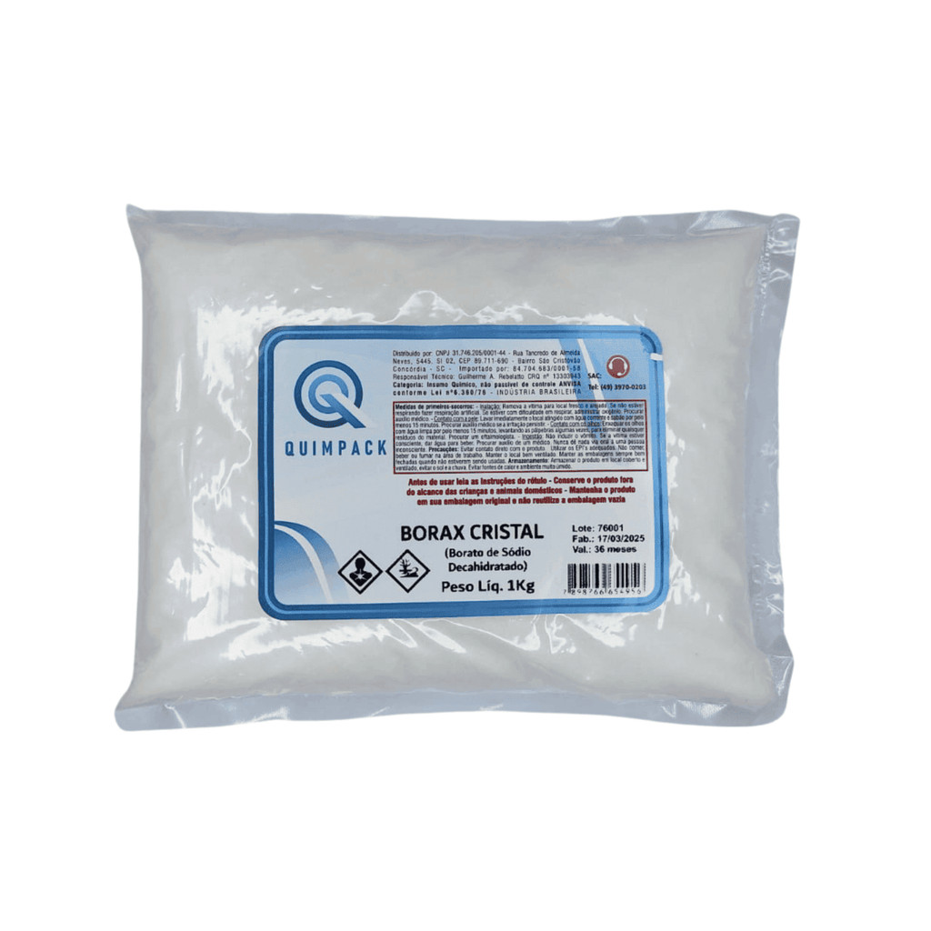 Borax ( Borato de Sódio ) 99% Quimpack - Pct c/1Kg em Oferta na Shopee
