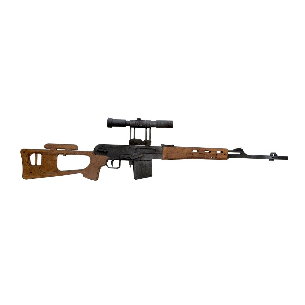 Quebra cabeça 3D Rifle SVD Dragunov MDF 6mm Pintura Darama