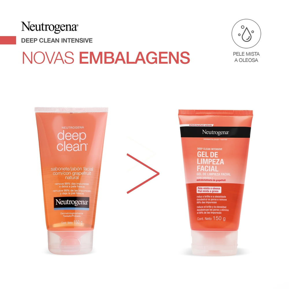 Detalhes do Sabonete Facial Neutrogena Deep Clean Grapefruit 150g