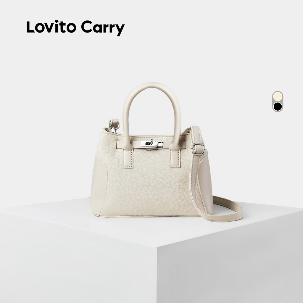 (Lovito Carry) Bolsa de Ombro Pequena em Tecido de Alta Qualidade para Mulheres LR16E125 em Oferta na Shopee