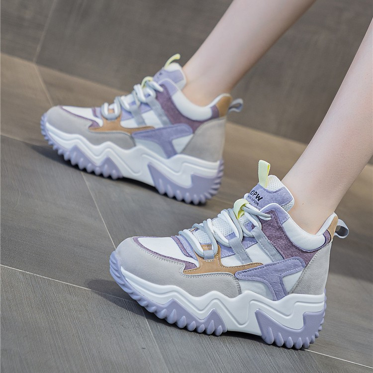 tênis feminino estilo coreano tênis feminino caminhada casual Marca pequena sola grossa papai sapatos femininos 2025 nov
