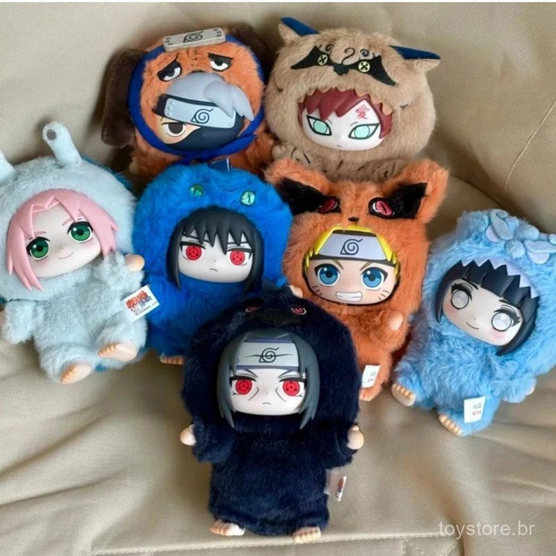 Caixa Surpresa Shippuden Série Festa Figura de Pelúcia Uzumaki Bolsa Pingente Ornamento Boneca Coleção de Brinquedos Pré