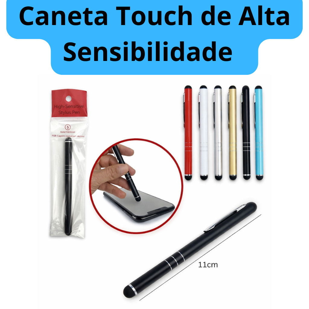Kit Caneta Touch Screen Universal para Tablet, Celular, Tablet, Tela Desenho Cores Sortidas em Oferta na Shopee