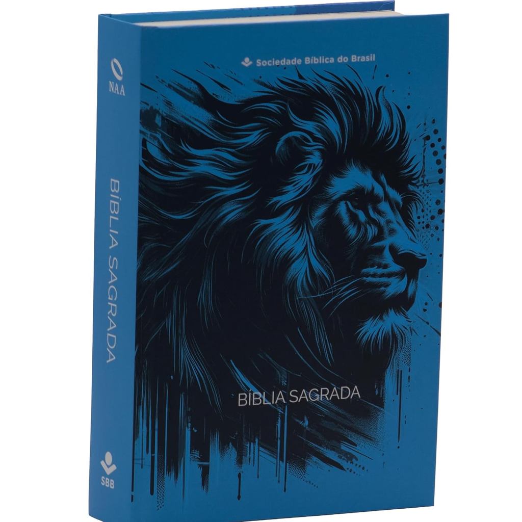 Bíblia Sagrada NAA | Letra Normal | Capa Dura | Leão Azul Semear · foto 2