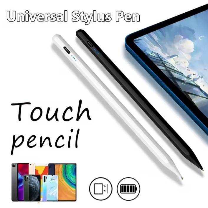 Caneta Touch Universal com Ponta Fina e Alta Sensibilidade para Tablet， Compatível com iOS e Android