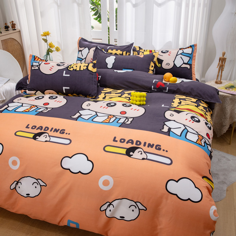 Bonito dos desenhos animados Crayon Shin-Chan colcha capa de edredão de peça única 150x200x230 único duplo dormitório es