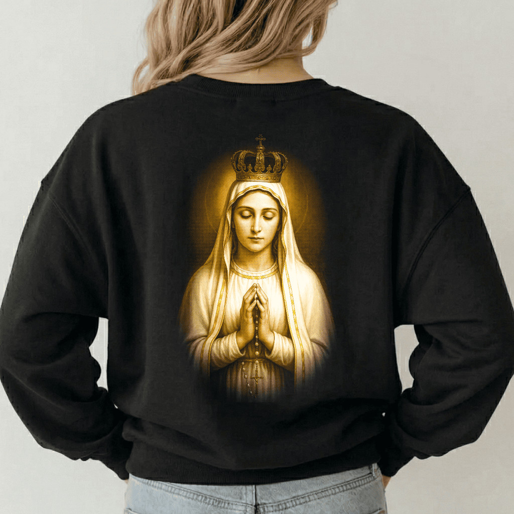 Moletom Careca Religioso Unissex Católico Nossa Senhora De Fátima Confortável