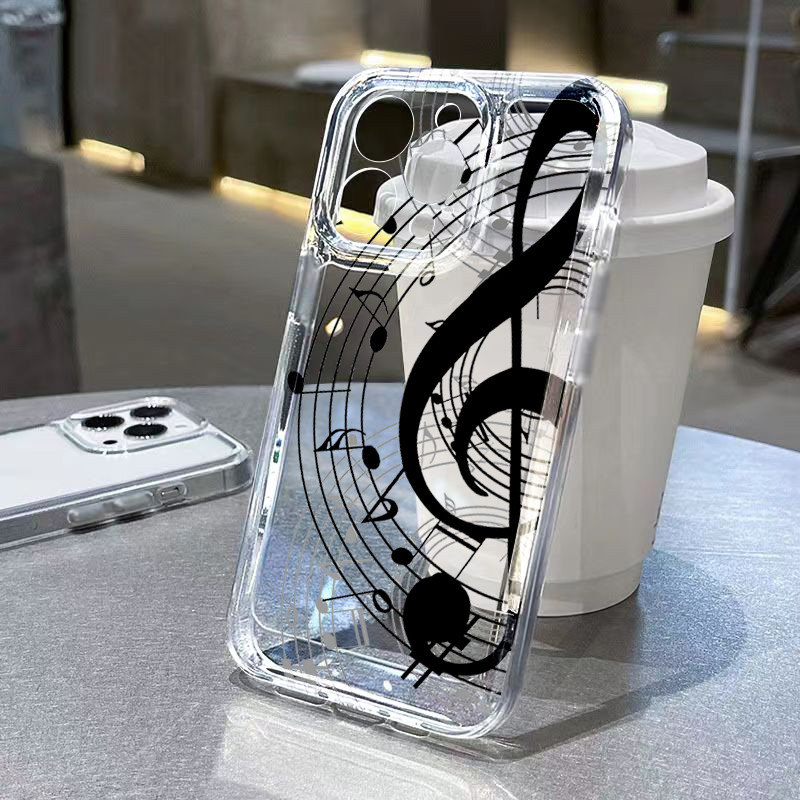 Nota Musical Pintada Caso De Telefone Para Samsung A16 A36 A35 A34 A33 A55 A54 S26 Ultra S25 Plus S24 FE S23 S22 Capa