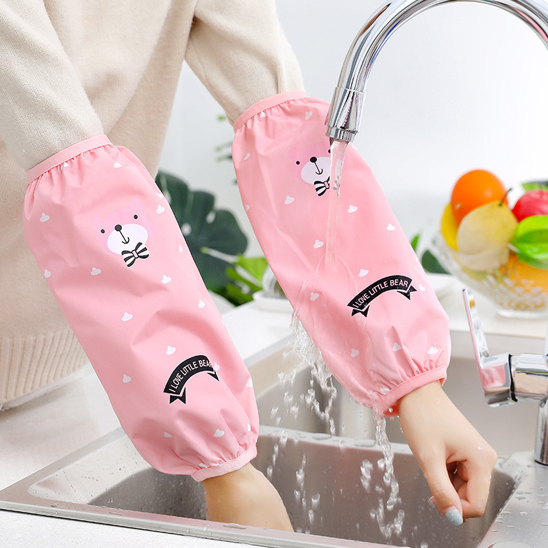 Manga à prova dwaterproof água feminino adulto mangas outono inverno escritório doméstico Anti-sujo mangas de trabalho m