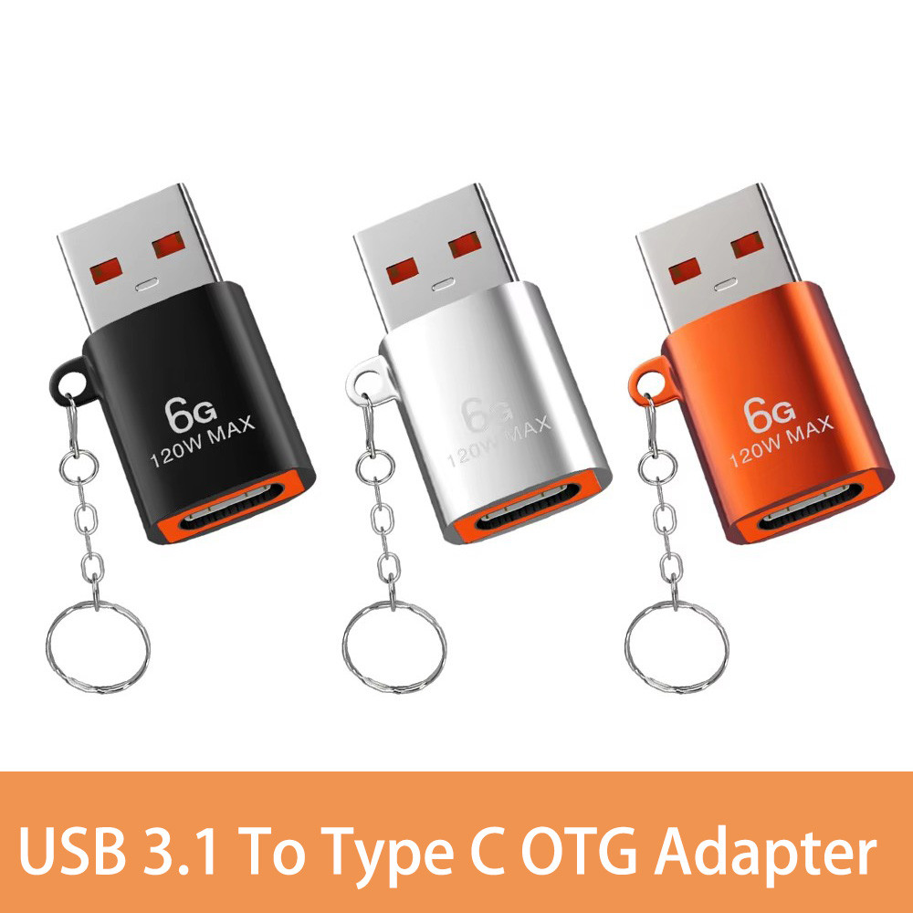 Elough Adaptador USB 3.1 Para Type C OTG A Macho Fêmea Conversores De Cabo Com Chaveiro