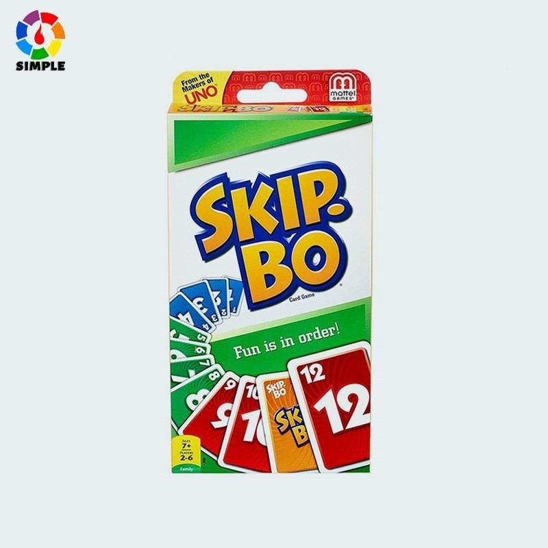 Jogo de cartas/presentes para crianças EAAY em inglês Skip Bo WT57