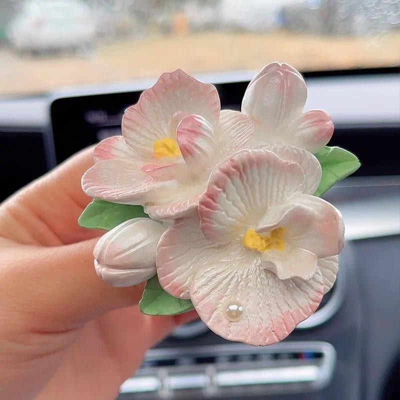 Requintado Borboleta Orquídea Saída De Ar Do Carro Decoração De Perfume Estilo Deusa Condicionado Difusor De Aroma Carro