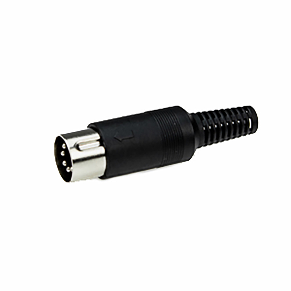 Kit 10 Plug DIN 5 Pinos Tblack Conector Macho Para Montagem de Cabos Áudio Eletrônico