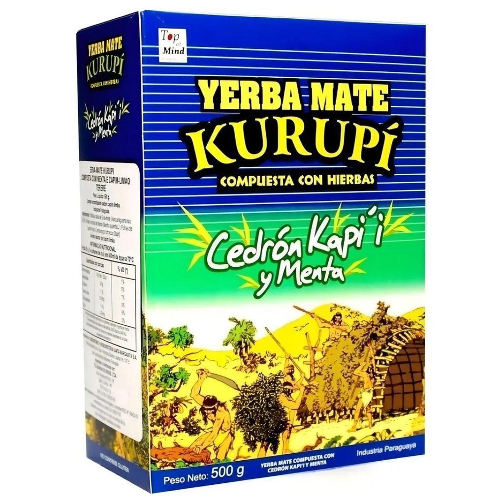 Erva Mate Com Capim Limão E Menta 500g Kurupi