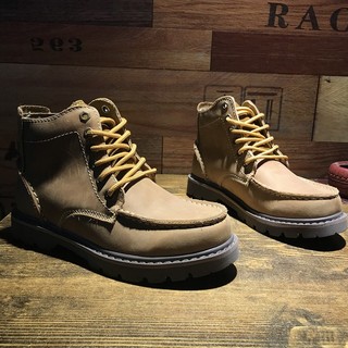 Retro rendas botas masculinas britânico Martin botas na moda Cowboy botas curtas à prova dwaterproof água rendas botas d
