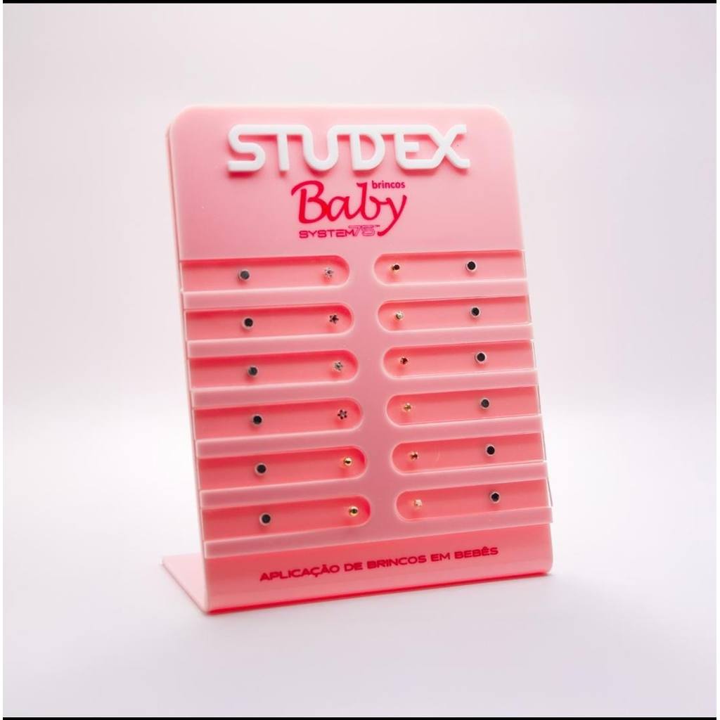 MOSTRUÁRIO ACRÍLICO SYSTEM75 BABY PALHETA 12 COM BRINCOS