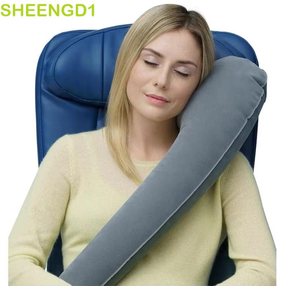 Almofada De Dormir Lateral SHEENGD1 , Travesseiro Inflável Ergonômico De Viagem Em PVC De Pescoço Para Economizar Espaço