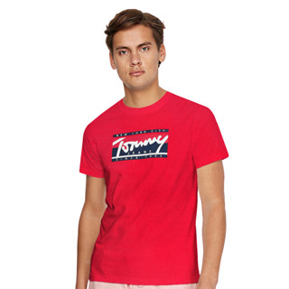 Camiseta Tommy Jeans Masculina Essential Script Tee Vermelha em Oferta na Shopee