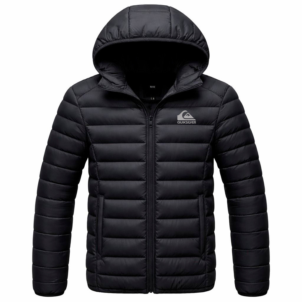 Jaqueta Puffer Bobojaco Quiksilver Brasão Corta Vento Nylon Frio Reforçada