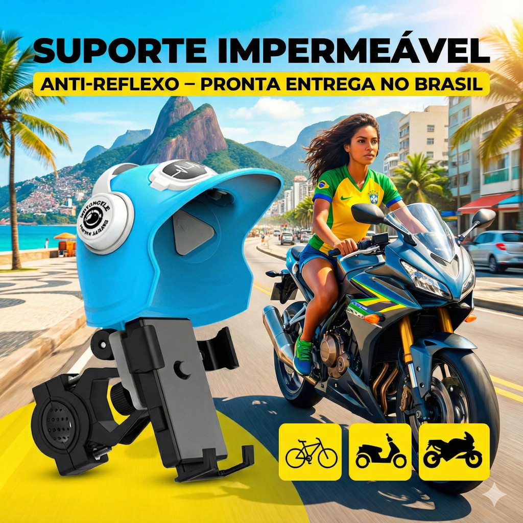 Suporte de Celular para Moto Motocicleta Bicicleta Capacete Proteção de Telefone Navegação Elétrica em Oferta na Shopee