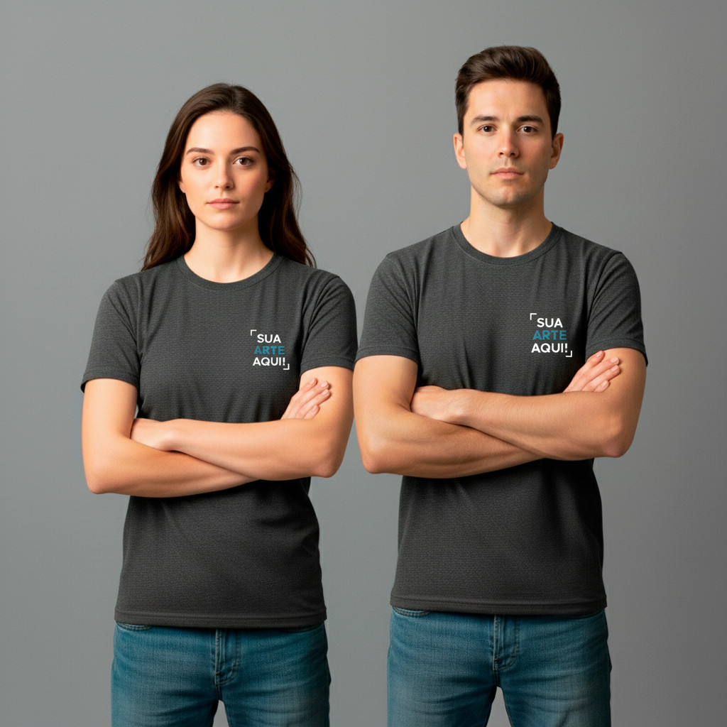 Camiseta Básica 100% Algodão Personalizada Estampa Empresa Camisa Casual Unissex Masculina Feminina Presente