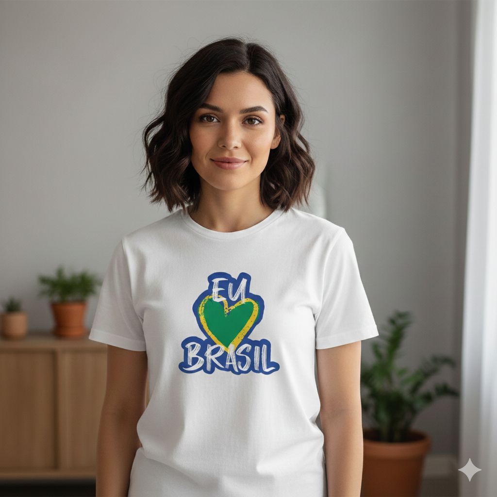 Camiseta Feminina Copa Do Mundo Seleção Brasileira 100% algodão