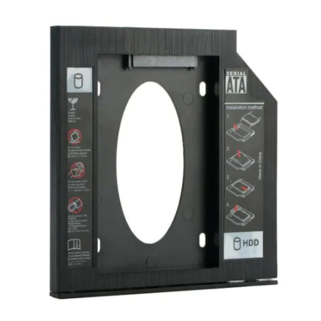 Case Para SSD 2,5" e HD Notebook Caddy SATA 2,5" 12,7 mm Instala SSD ou HD Knup KP-HD022