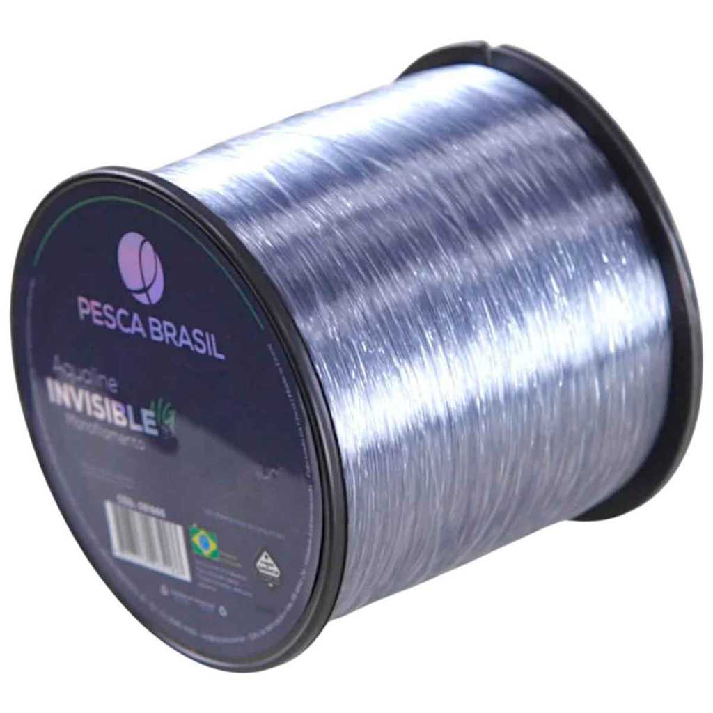 Linha de Pesca Monofilamento Nylon Aqualine Invisible Pesca Brasil 500M