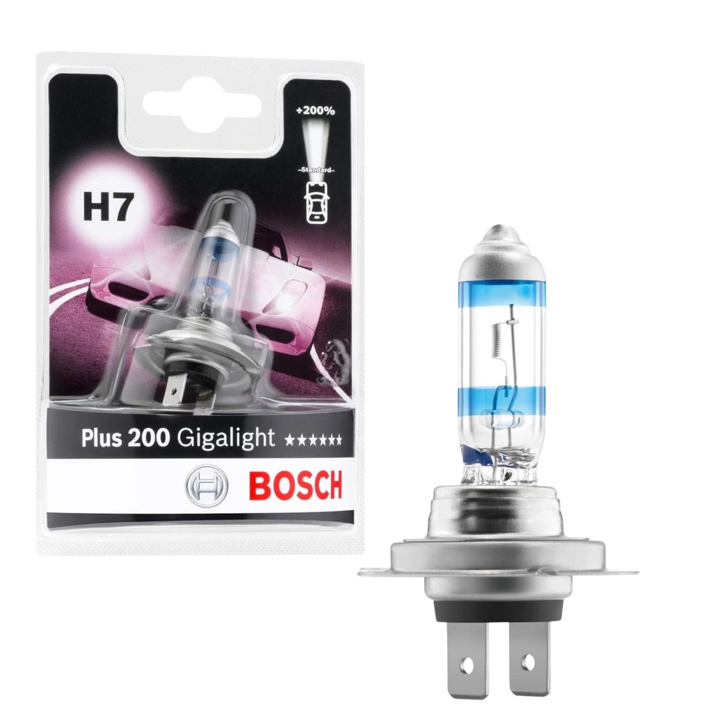 LÃMPADA FAROL ALTO BAIXO E MILHA UNITÁRIA BOSCH ORIGINAL H7 GIGA LIGHT PLUS 200 12V
