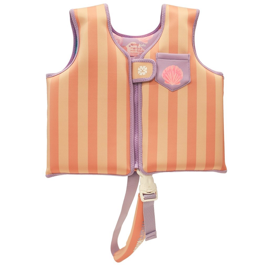 Colete Flutuador Infantil Listras Fundo do Mar M (11-19 Kg) - Marcus & Marcus em Oferta na Shopee