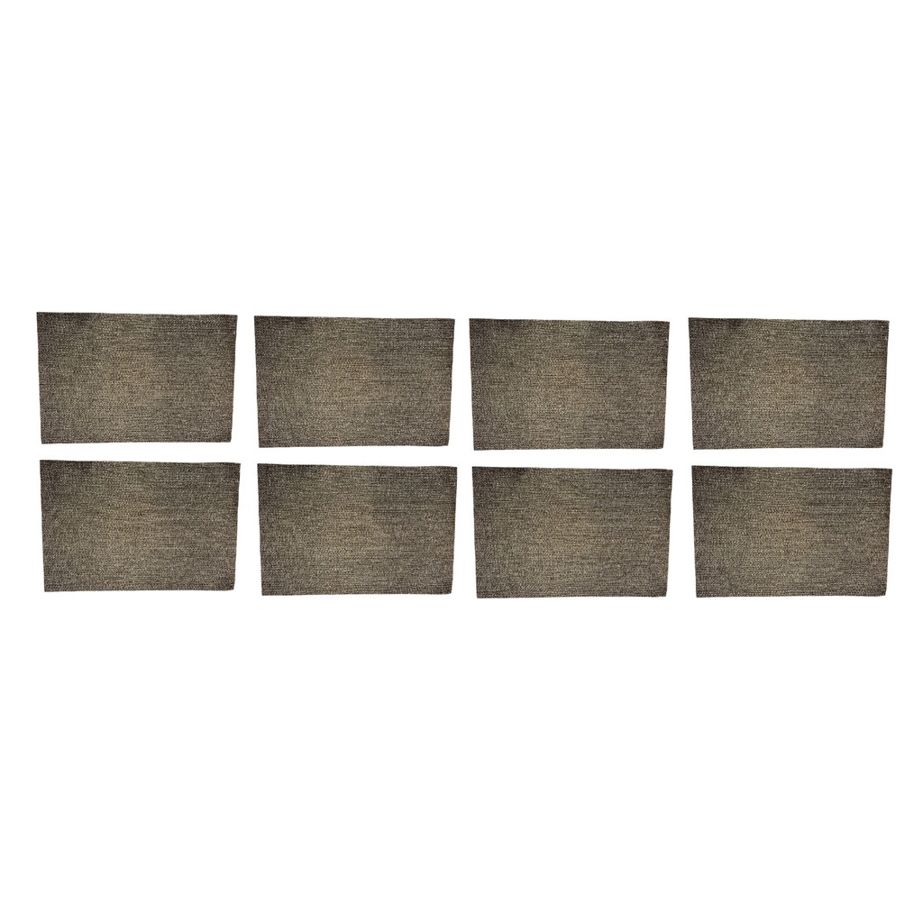 Jogo 8 Lugares Americano Pvc Palace Marrom Mesa Posta Lyor