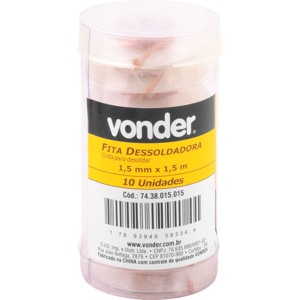 Fita/Malha Dessoldadora 1,5mm X 1,5M Vonder em Oferta na Shopee